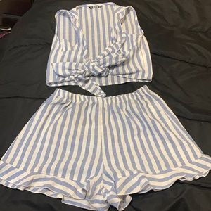 Womens short and shirt set